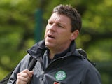 Alan Thompson, first team coach of Celtic attends a team training session in Lennoxtown on May 13, 2011