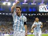 Argentina's forward and captain Lionel Messi celebrates after scoring his team's second goal during the Group F football match between Argentina and Bosnia Hercegovina at the Maracana Stadium in Rio De Janeiro during the 2014 FIFA World Cup on June 15, 20