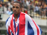 Chijindu Ujah of Great Britain celebrates after winning the Men's 100m Final during the European Athletics Junior Championships 2013 on July 19, 2013