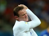 Wayne Rooney of England reacts during the 2014 FIFA World Cup Brazil Group D match between England and Italy at Arena Amazonia on June 14, 2014
