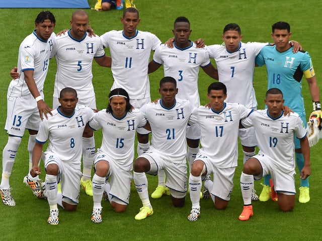 Honduras  pose before the Group E football match between France and Honduras at the Beira-Rio Stadium in Porto Alegre during the 2014 FIFA World Cup on June 15, 2014
