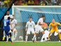 Claudio Marchisio of Italy shoots and scores his team's first goal during the 2014 FIFA World Cup Brazil Group D match between England and Italy at Arena Amazonia on June 14, 2014