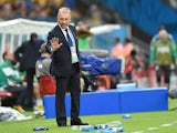 Japan's Italian coach Alberto Zaccheroni gestures during a Group C football match between Ivory Coast and Japan at the Pernambuco Arena in Recife during the 2014 FIFA World Cup on June 14, 2014