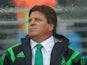 Head coach Miguel Herrera of Mexico looks on from the sideline in the first half during the 2014 FIFA World Cup Brazil Group A match between Mexico and Cameroon at Estadio das Dunas on June 13, 2014