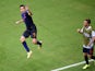 Netherlands' forward Robin van Persie celebrates after scoring during a Group B football match between Spain and the Netherlands at the Fonte Nova Arena in Salvador during the 2014 FIFA World Cup on June 13, 2014