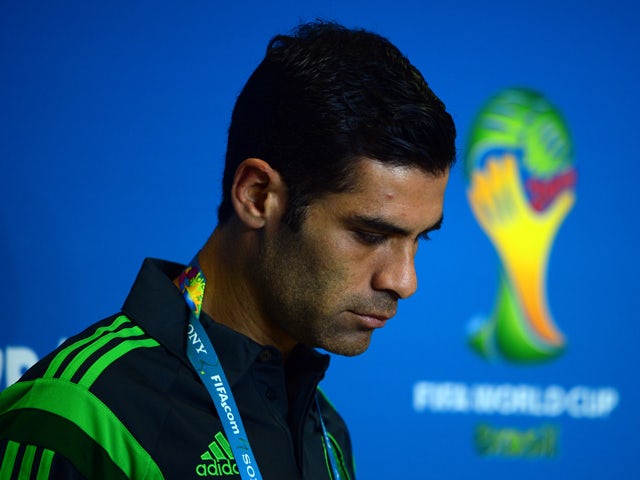 Mexico's defender Rafael Marquez arrives for a press conference at the Las Dunas stadium in Natal, Brazil, on June 12, 2014