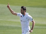 Tim Groenewald of Derbyshire celebrates after bowling Tom Westley of Essex (not pictured) during day two of the LV County Championship Division Two match between Essex and Derbyshire at the Ford County Ground on April 14, 2014