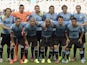 Players of Uruguay pose for a team picture prior to a Group D football match between Uruguay and Costa Rica at the Castelao Stadium in Fortaleza during the 2014 FIFA World Cup on June 14, 2014