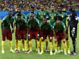Cameroon's team lineup before a game with Croatia on June 19, 2014