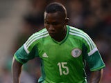 Ejike Uzoenyi of Nigeria in action during the International Friendly match between Nigeria and Scotland at Craven Cottage on May 28, 2014