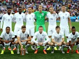 England pose for a team photo prior to the 2014 FIFA World Cup Brazil Group D match between Uruguay and England at Arena de Sao Paulo on June 19, 2014