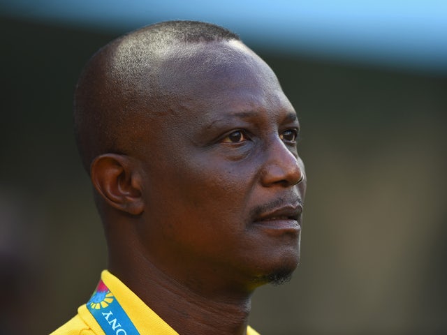 Head coach James Kwesi Appiah of Ghana looks on prior to the 2014 FIFA World Cup Brazil Group G match between Germany and Ghana at Castelao on June 21, 2014