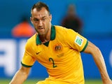 Ivan Franjic of Australia in action during the 2014 FIFA World Cup Brazil Group B match between Chile and Australia at Arena Pantanal on June 13, 2014