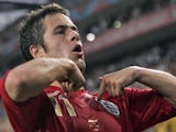 English midfielder Joe Cole celebrates after scoring during the opening round Group B World Cup football match Sweden vs. England, 20 June 2006
