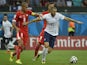 France's forward Karim Benzema (front R) vies for the ball with Switzerland's midfielder Gokhan Inler on June 20, 2014
