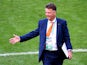 Head coach Louis van Gaal of the Netherlands reacts during the 2014 FIFA World Cup Brazil Group B match between Australia and Netherlands at Estadio Beira-Rio on June 18, 2014