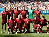 The Portugal team to face Germany in the World Cup on June 16, 2014.