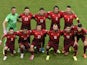 Portugal players pose before a Group G football match between USA and Portugal at the Amazonia Arena in Manaus during the 2014 FIFA World Cup on June 22, 2014
