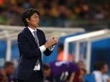  Head coach Hong Myung-Bo of South Korea reacts during the 2014 FIFA World Cup Brazil Group H match between Russia and South Korea at Arena Pantanal on June 17, 2014