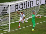 Clint Dempsey of the United States celebrates scoring his team's second goal past Beto of Portugal during the 2014 FIFA World Cup Brazil Group G match between the United States and Portugal at Arena Amazonia on June 22, 2014