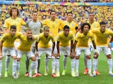 Brazil pose for a team photo prior to the 2014 FIFA World Cup Brazil Group A match between Cameroon and Brazil at Estadio Nacional on June 23, 2014 