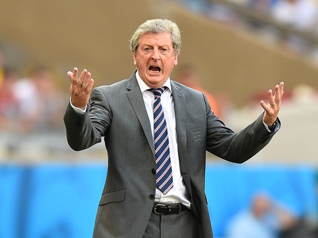 England's coach Roy Hodgson gestures during the Group D football match between Costa Rica and England at The Mineirao Stadium in Belo Horizonte on June 24, 2014
