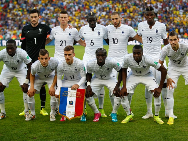 France pose for a tema photo prior to the 2014 FIFA World Cup Brazil Group E match between Ecuador and France at Maracana on June 25, 2014