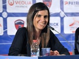 Portugese Helena Costa (L) gives a press conference on May 22, 2014