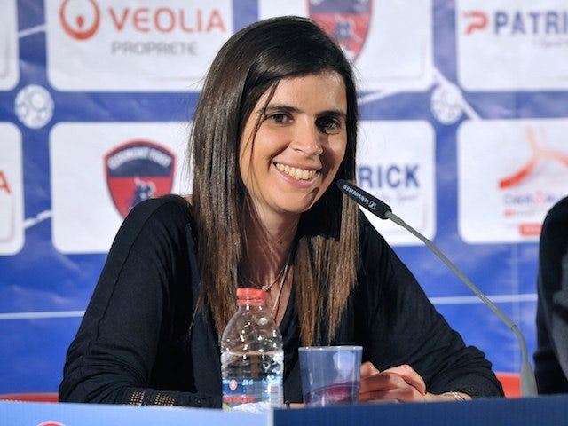 Portugese Helena Costa (L) gives a press conference on May 22, 2014