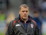 England coach James Lowes during the International Origin Match between England and Exiles at The Halliwell Jones Stadium on June 14, 2013