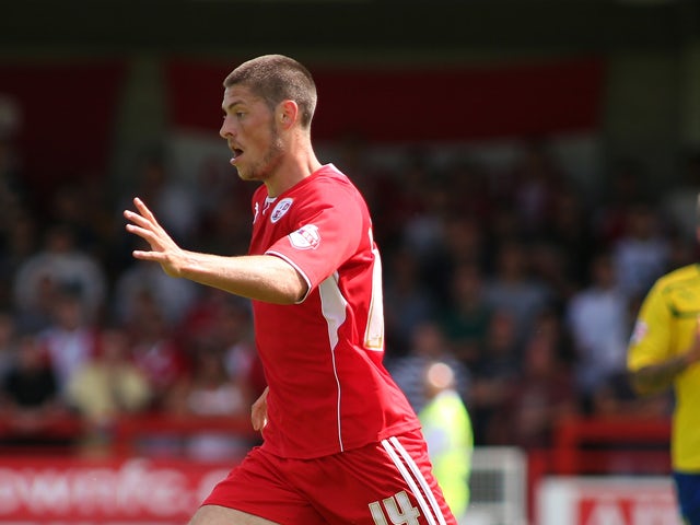 Jamie Proctor of Crawley Town in action during the Sky Bet League One match between Crawley Town FC and Coventry at Broadfield Stadium on August 03, 2013