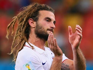Kyle Beckerman of the United States acknowledges the fans after a 2-2 draw with Portugal during the 2014 FIFA World Cup Brazil Group G match between the United States and Portugal at Arena Amazonia on June 22, 2014 