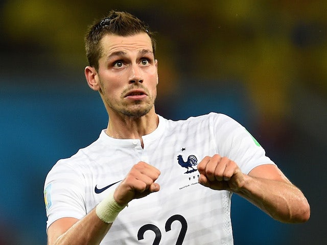 Morgan Schneiderlin of France heads the ball during the 2014 FIFA World Cup Brazil Group E match between Ecuador and France at Maracana on June 25, 2014