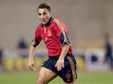 Albert Ferrer of Spain on the ball during the International Friendly against Argentina at the Olympic Stadium in Seville on November 17, 1999
