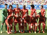 Belgium's team line-up for the game with Argentina on July 5, 2014
