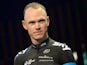 Britain's Christopher Froome is pictured during the team presentation ceremony at the First Direct Arena in Leeds, western England, on July 3, 2014