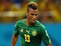 Eric Maxim Choupo-Moting of Cameroon controls the ball during the 2014 FIFA World Cup Brazil Group A match between Cameroon and Croatia at Arena Amazonia on June 18, 2014