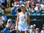 Canada's Eugenie Bouchard celebrates winning her women's singles quarter-final match against Germany's Angelique Kerber on day nine of the 2014 Wimbledon Championships at The All England Tennis Club in Wimbledon, southwest London, on July 2, 2014