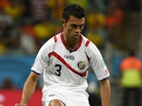 Costa Rica's defender Giancarlo Gonzalez controls the ball during a quarter-final football match between Netherlands and Costa Rica at the Fonte Nova Arena in Salvador during the 2014 FIFA World Cup on July 5, 2014