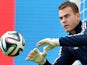 Russia's goalkeeper Igor Akinfeev takes part in a training session at the Maracana Stadium in Rio de Janeiro on June 21, 2014