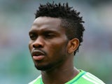 Joseph Yobo of Nigeria looks on during the National Anthem prior to 2014 FIFA World Cup Brazil Group F match between Nigeria and Argentina on June 25, 2014