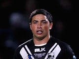 Kevin Locke of New Zealand watches on during the Rugby League World Cup Quarter Final match at Headingley Stadium on November 15, 2013