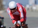 Maxim Belkov of Team Katusha in action during stage seven of the 2014 Tirreno Adriatico, a 9.1 km individual time trial stage on March 18, 2014 