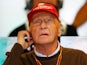 Niki Lauda watches the action during final practice ahead of the Canadian Formula One Grand Prix at Circuit Gilles Villeneuve on June 7, 2014