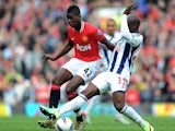 Paul Pogba in action for Manchester United against West Bromwich Albion on March 11, 2012.