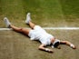 Petra Kvitova of Czech Republic celebrates championship point during the Ladies' Singles final match against Eugenie Bouchard on July 5, 2014