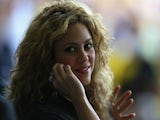 Colombian singer Shakira looks on during the FIFA Confederations Cup Brazil 2013 Final match between Brazil and Spain at Maracana on June 30, 2013