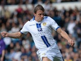 Stephen Warnock of Leeds United during their Sky Bet Championship match between Leeds United and Birmingham City at Elland Road Stadium on October 20, 2013