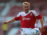 Brett Ormerod of Wrexham AFC controls the ball during the Pre Season Friendly match between Wrexham AFC and Wolverhampton Wanderers at Racecourse Ground on July 16, 2013