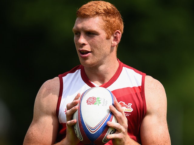 James Rodwell in action during the England Sevens Squad Announcement for the Commonwealth Games on July 9, 2014 in London, England
